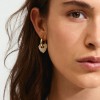 Pilgrim Earrings Dune Heart Hoops Gold