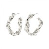 Pilgrim Earrings Sun Silver Hoop