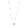 Pilgrim Necklace Feel Silver 2 in 1