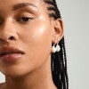 Pilgrim Earrings Sky Pearl Hoops Silver