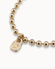 UNOde50 Gold Beaded Bracelet with Signature Lock Pendant