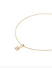 UNOde50 Gold Necklace with Clear Zirconia