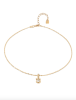 UNOde50 Gold Necklace with Clear Zirconia