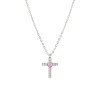 Nomination Shine Me Up Silver Cross with Pink Heart Necklace