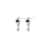 Pilgrim Earrings Ryper Silver & Black Drop