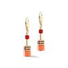 Coeur de Lion Gold Red Drop Earrings 2838/20-0300