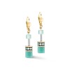 Coeur de Lion Gold Softgreen Drop Earrings 4020/20-0533