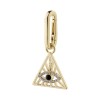 Pilgrim Charm Gold Triangle Pendant