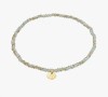 Pilgrim Indie Gold Bracelet with Sage Green Beads