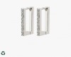 Pilgrim Earrings Coby Silver Square Hoop