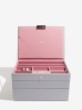 Stackers Classic Jewellery Box Set of 3 - Dover Grey & Pink