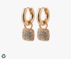 Pilgrim Earrings Cindy Rose Gold Drop Square