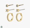 Pilgrim Earrings Sia Gold Pack of 3