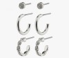 Pilgrim Earrings Winny Silver Set of 3