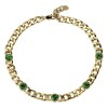 Dyrberg Kern Angelina Gold Necklace - Emerald Green