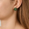 Dyrberg Kern Aude Gold Earrings - Emerald Green