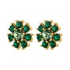 Dyrberg Kern Aude Gold Earrings - Emerald Green