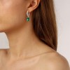 Dyrberg Kern Barbara Silver Earrings - Green/Crystal