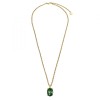 Dyrberg Kern Barga Gold Necklace - Emerald Green