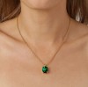 Dyrberg Kern Barga Gold Necklace - Emerald Green