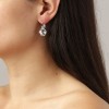 Dyrberg Kern Begonia Silver Earrings - Crystal