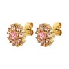 Dyrberg Kern Carnea Gold Earrings - Light Rose/Peach