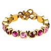 Dyrberg Kern Conian Gold Bracelet - Wine/Pink