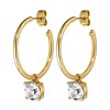 Dyrberg Kern Diega Gold Earrings - Crystal