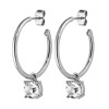 Dyrberg Kern Diega Silver Earrings - Crystal