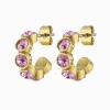 Dyrberg Kern Jenna Gold Earrings - Light Rose