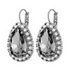 Dyrberg Kern Fiora Silver Earrings - Grey/Crystal