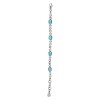 Dyrberg Kern Grivna Silver Bracelet - Aqua/Crystal