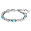 Dyrberg Kern Grivna Silver Bracelet - Aqua/Crystal