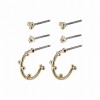 Pilgrim Earrings Gracefulness Gold Set of 3