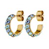 Dyrberg Kern Heidi Gold Earrings - Aqua Blue