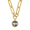 Dyrberg Kern Lisanna Gold Necklace - Grey