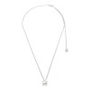 Dyrberg Kern Manny Silver Necklace - Silver/White Pearl