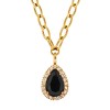 Dyrberg Kern Metta Gold Necklace - Black/Golden