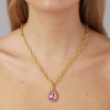 Dyrberg Kern Metta Gold Necklace - Light Rose