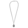 Dyrberg Kern Metta Silver Necklace - Grey/Crystal