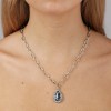 Dyrberg Kern Metta Silver Necklace - Grey/Crystal