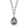 Dyrberg Kern Metta Silver Necklace - Grey/Crystal