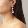 Dyrberg Kern Misia Gold Earrings - Rose/Peach