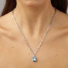 Dyrberg Kern Octa Silver Necklace - Aqua