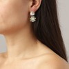 Dyrberg Kern Poppy Gold Earrings - Crystal/White Pearl