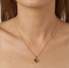 Dyrberg Kern Rimini Gold Necklace - Emerald Green