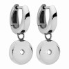 Qudo Silver Basic O Creole Earrings