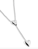 UNOde50 Silver Adjustable Two Hearts Necklace