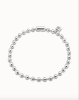 UNOde50 Silver Bead Necklace with Signature Lock Pendant