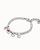 UNOde50 Silver Charm Bracelet - Love